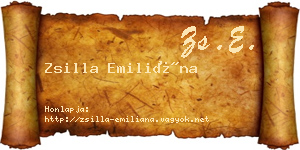 Zsilla Emiliána névjegykártya